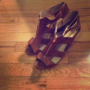 Vince Camuto Tan Strappy Heels
